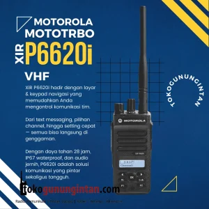 Handy Talky Motorola XiR P6620i Digital Original Standard tampak depan
