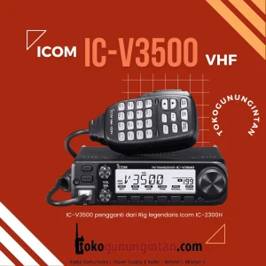 Icom IC-V3500 VHF - Radio Rig 65W High Power dengan Mic HM-133V